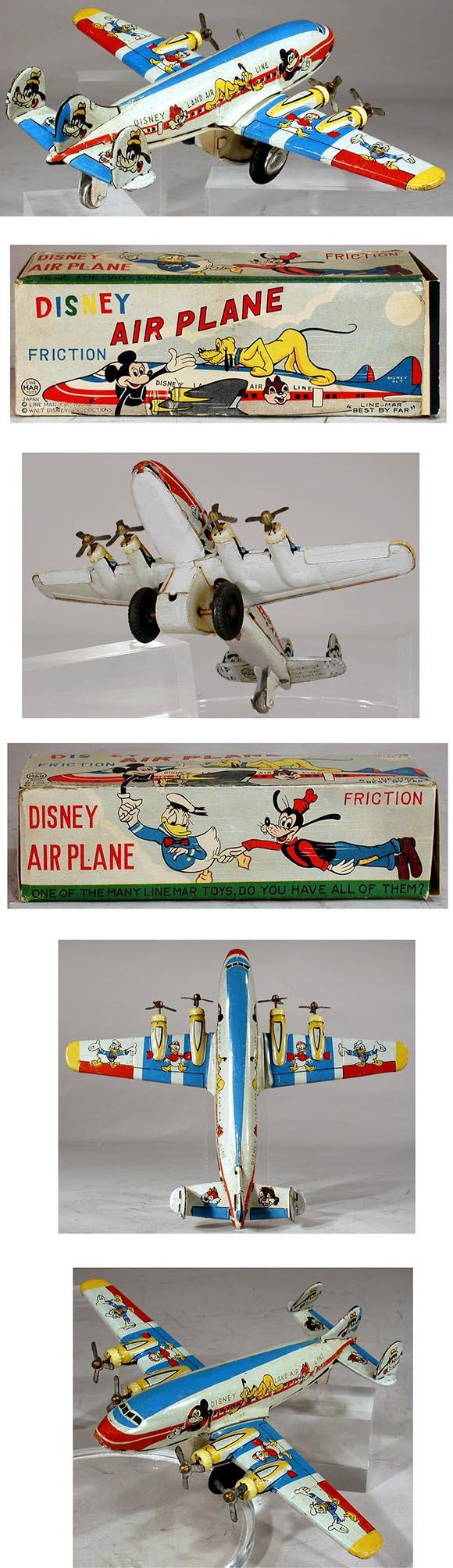 1959 Linemar, Disney Friction Airplane in Original Box